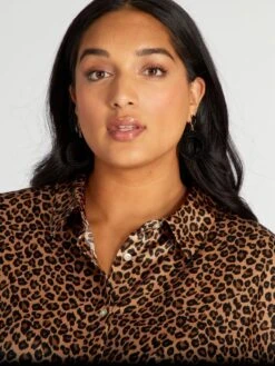 Camisa De Efecto Satinado Cuello Italiano - BEIGE -Zalaris Tienda camisa de efecto satinado cuello italiano beige aiu10 4 frb5