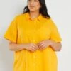 Camisa De Gasa De Algodón - AMARILLO