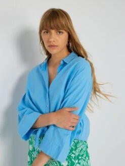 Camisa De Popelina - Azul -Zalaris Tienda camisa de popelina azul acw51 1 frb5