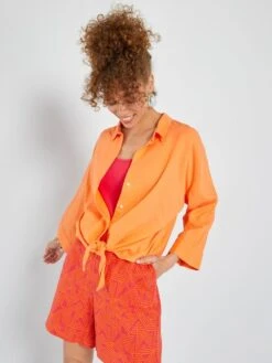Camisa De Popelina - NARANJA -Zalaris Tienda camisa de popelina naranja acw51 3 frb2