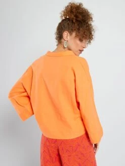 Camisa De Popelina - NARANJA -Zalaris Tienda camisa de popelina naranja acw51 3 frb5