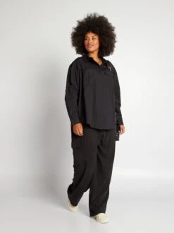 Camisa De Popelina - Negro -Zalaris Tienda camisa de popelina negro ayd15 2 frb4