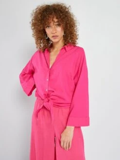 Camisa De Popelina - Rosa Intenso -Zalaris Tienda camisa de popelina rosa intenso acw51 4 frb3