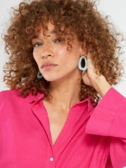 Camisa De Popelina - Rosa Intenso -Zalaris Tienda camisa de popelina rosa intenso acw51 4 frb5