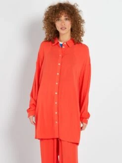 Camisa De Punto De Crepé - ROSA -Zalaris Tienda camisa de punto de crepe rosa aju60 1 frb4