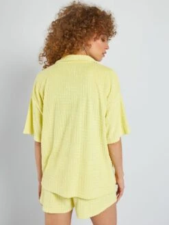 Camisa De Rizo - Amarillo -Zalaris Tienda camisa de rizo amarillo anb36 1 frb3
