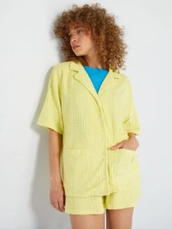 Camisa De Rizo - Amarillo -Zalaris Tienda camisa de rizo amarillo anb36 1 frb4