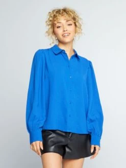 Camisa Gruesa 'JDY' - Azul -Zalaris Tienda camisa gruesa jdy azul amw32 1 frb4