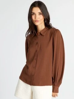 Camisa Gruesa 'JDY' - Castaño -Zalaris Tienda camisa gruesa jdy castano amw32 2 frb4