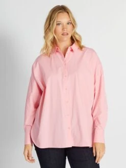 Camisa Larga Con Cuello Italiano - PONI ROSA -Zalaris Tienda camisa larga con cuello italiano poni rosa aee84 5 frb3