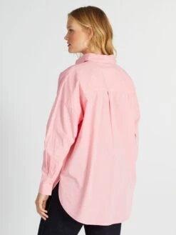 Camisa Larga Con Cuello Italiano - PONI ROSA -Zalaris Tienda camisa larga con cuello italiano poni rosa aee84 5 frb4