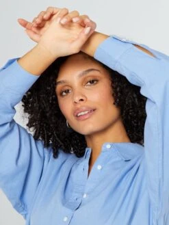 Camisa Larga Lisa De Lino - AZUL -Zalaris Tienda camisa larga lisa de lino azul zn912 2 frb5