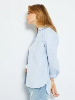 Camisa Lisa De Popelina - AZUL -Zalaris Tienda camisa lisa de popelina azul yz369 1 frb3