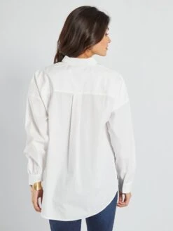 Camisa Lisa De Popelina - Blanco -Zalaris Tienda camisa lisa de popelina blanco yz369 4 frb4