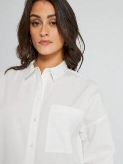 Camisa Lisa De Popelina - Blanco -Zalaris Tienda camisa lisa de popelina blanco yz369 4 frb5