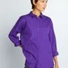 Camisa Lisa De Popelina - MORADO EL