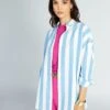 Camisa Oversize De Popelina - Azul/blanco -Zalaris Tienda camisa oversize de popelina azulblanco aee08 8 frb1