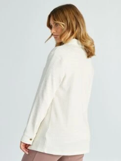 Camisa Premamá De Pana - BLANCO -Zalaris Tienda camisa premama de pana blanco ajq25 2 frb4