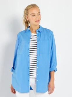 Camisa Recta De Popelina - CONÓCELA