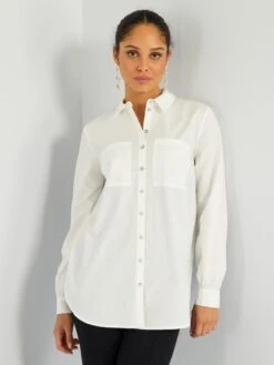 Camisa Recta De Popelina - YO_BLANCO -Zalaris Tienda camisa recta de popelina yoblanco aeb05 2 frb3