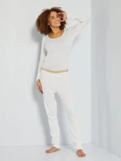 Camiseta Cálida De Punto Calado 'Hekla Par Lemahieu' - Blanco -Zalaris Tienda camiseta calida de punto calado hekla par lemahieu blanco zn695 1 frb3