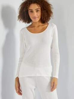 Camiseta Cálida De Punto Calado 'Hekla Par Lemahieu' - Blanco -Zalaris Tienda camiseta calida de punto calado hekla par lemahieu blanco zn695 1 frb5