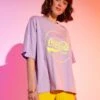 Camiseta 'Coca Cola' Con Cuello Redondo - Malva Lilas -Zalaris Tienda camiseta coca cola con cuello redondo malva lilas aeo80 1 frb1