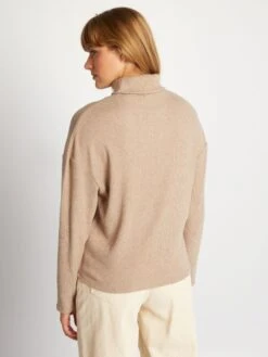 Camiseta Con Cuello Alto - VL_BEIGE -Zalaris Tienda camiseta con cuello alto vlbeige anc80 2 frb4