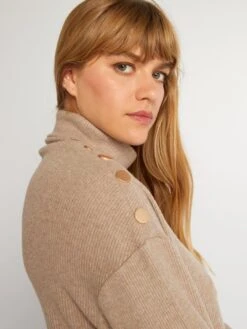 Camiseta Con Cuello Alto - VL_BEIGE -Zalaris Tienda camiseta con cuello alto vlbeige anc80 2 frb5