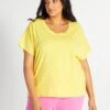 Camiseta Con Cuello Redondo - AMARILLO -Zalaris Tienda camiseta con cuello redondo amarillo ajy86 2 frb1
