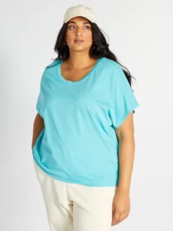 Camiseta Con Cuello Redondo - AZUL