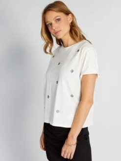 Camiseta Con Detalles - BEIGE ÁCIDO