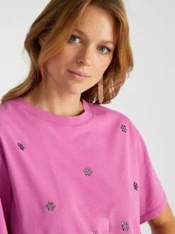 Camiseta Con Detalles - ROSA ÁCIDA -Zalaris Tienda camiseta con detalles rosa acida asm61 3 frb3