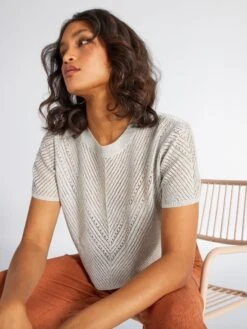 Camiseta Corta De Punto Calado - AS DE PLATA