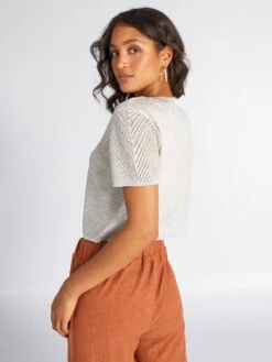 Camiseta Corta De Punto Calado - AS DE PLATA -Zalaris Tienda camiseta corta de punto calado as de plata axc18 1 frb4