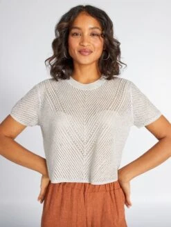 Camiseta Corta De Punto Calado - AS DE PLATA -Zalaris Tienda camiseta corta de punto calado as de plata axc18 1 frb5