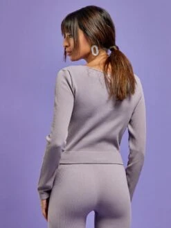 Camiseta Crop Top - Rosa Gris -Zalaris Tienda camiseta crop top rosa gris zj463 1 frb5