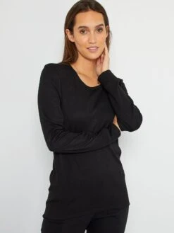 Camiseta 'Damart' - Negro