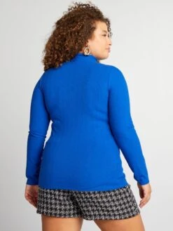 Camiseta De Cuello Alto De Canalé - RED AZUL -Zalaris Tienda camiseta de cuello alto de canale red azul ajq31 2 frb4