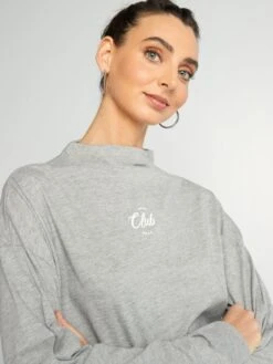 Camiseta De Cuello Alto - GRIS -Zalaris Tienda camiseta de cuello alto gris ami80 1 frb4