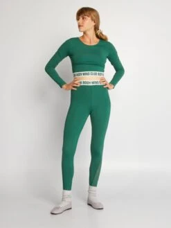 Camiseta De Deporte Cropped - Verde