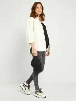 Camiseta De Lactancia Con Cuello Redondo - Negro -Zalaris Tienda camiseta de lactancia con cuello redondo negro ahw26 2 frb2