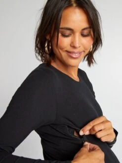 Camiseta De Lactancia - Negro -Zalaris Tienda camiseta de lactancia negro ala78 3 frb2