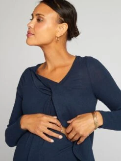 Camiseta De Lactancia - SAVIA AZUL -Zalaris Tienda camiseta de lactancia savia azul akb17 2 frb2