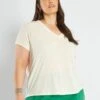 Camiseta De Lino - Beige