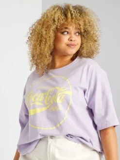Camiseta De Manga Corta 'Coca-Cola' - Malva Lilas