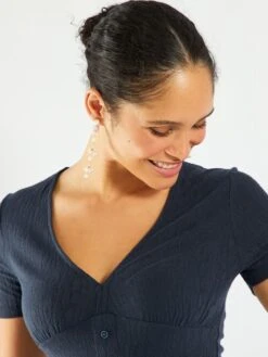 Camiseta De Manga Corta Con Botones De Fantasía - SKY_CAP -Zalaris Tienda camiseta de manga corta con botones de fantasia skycap arp63 1 frb4