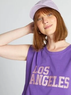 Camiseta De Manga Corta Con Estampado - PURPURA -Zalaris Tienda camiseta de manga corta con estampado purpura arp58 1 frb3