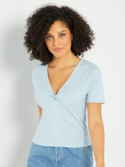 Camiseta De Manga Corta 'JDY' - AZUL -Zalaris Tienda camiseta de manga corta jdy azul ais64 2 frb3