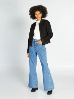 Camiseta De Manga Larga De Punto De Canalé - BLANCO -Zalaris Tienda camiseta de manga larga de punto de canale blanco ann07 1 frb2